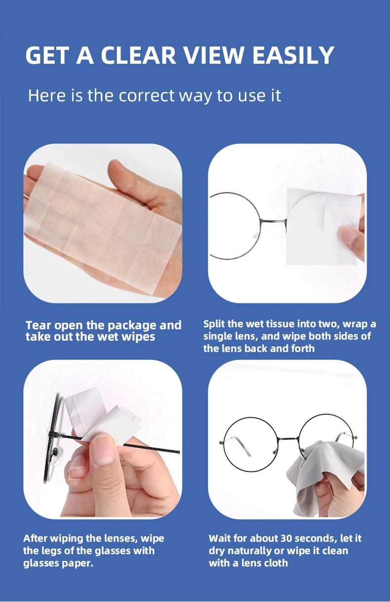 Crystal-Clear PowerLens Cleaning Wipes